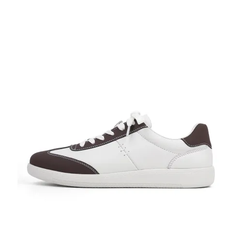 ROYAL FAMILY Кроссовки для скейтбординга Low Top Абрикос Кофе [Стандартный размер кожаной обуви] Мужские