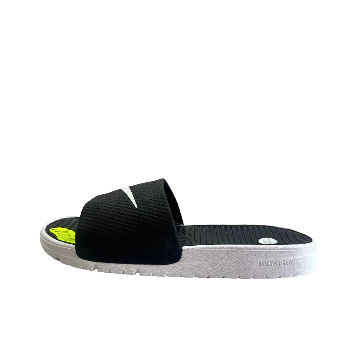 Nike Benassi Solarsoft Slip Resistant Odor Resistant Cushioning Slide Slippers Men's Black