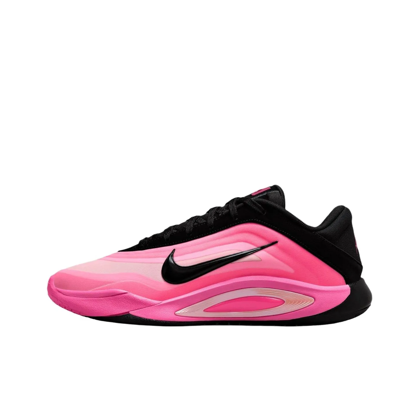 Nike A'One Anti Slip Wear Resistant Low Top Basketball Shoes Women's Pink Black