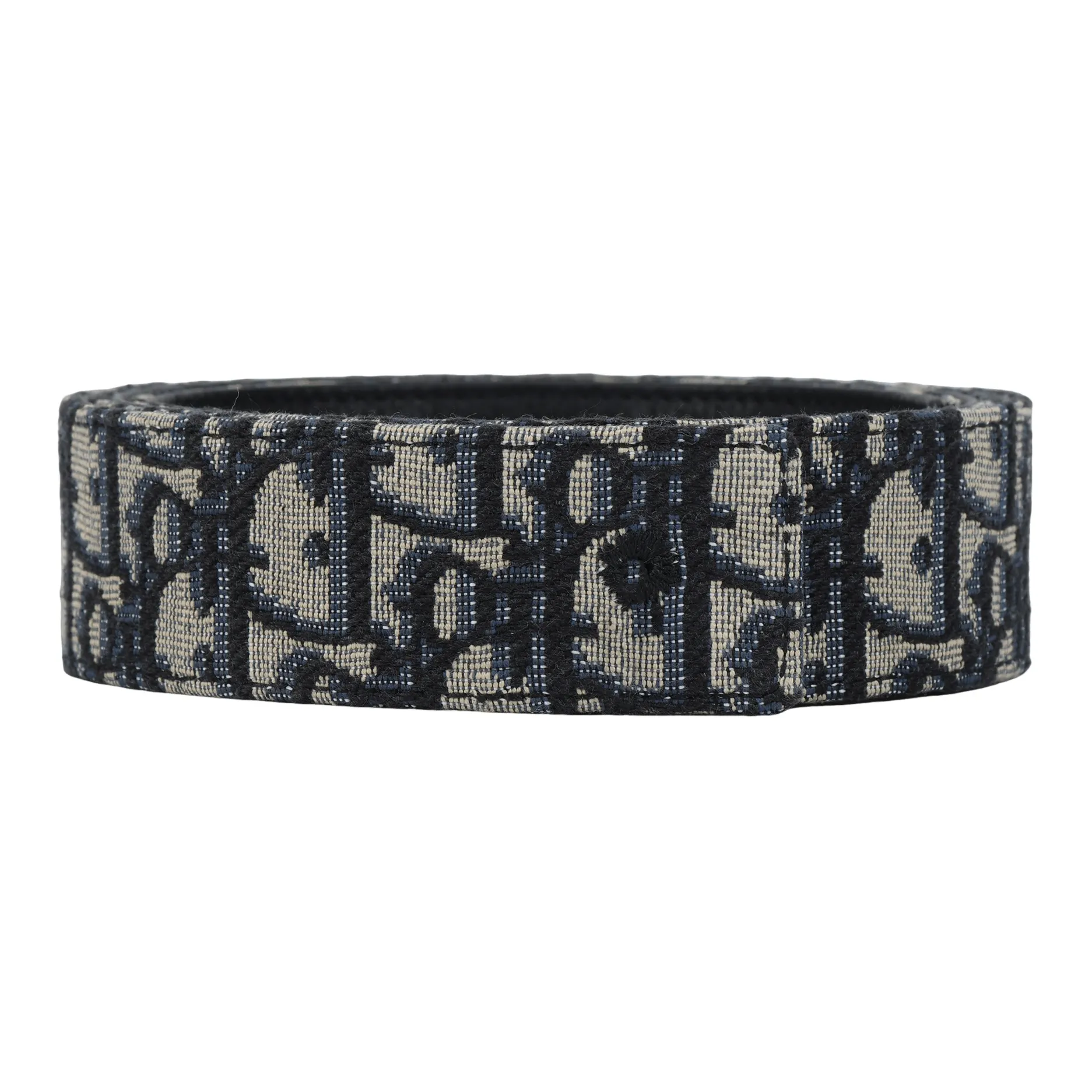 DIOR Cow Leather Belts Unisex Black Width 3.5cm
