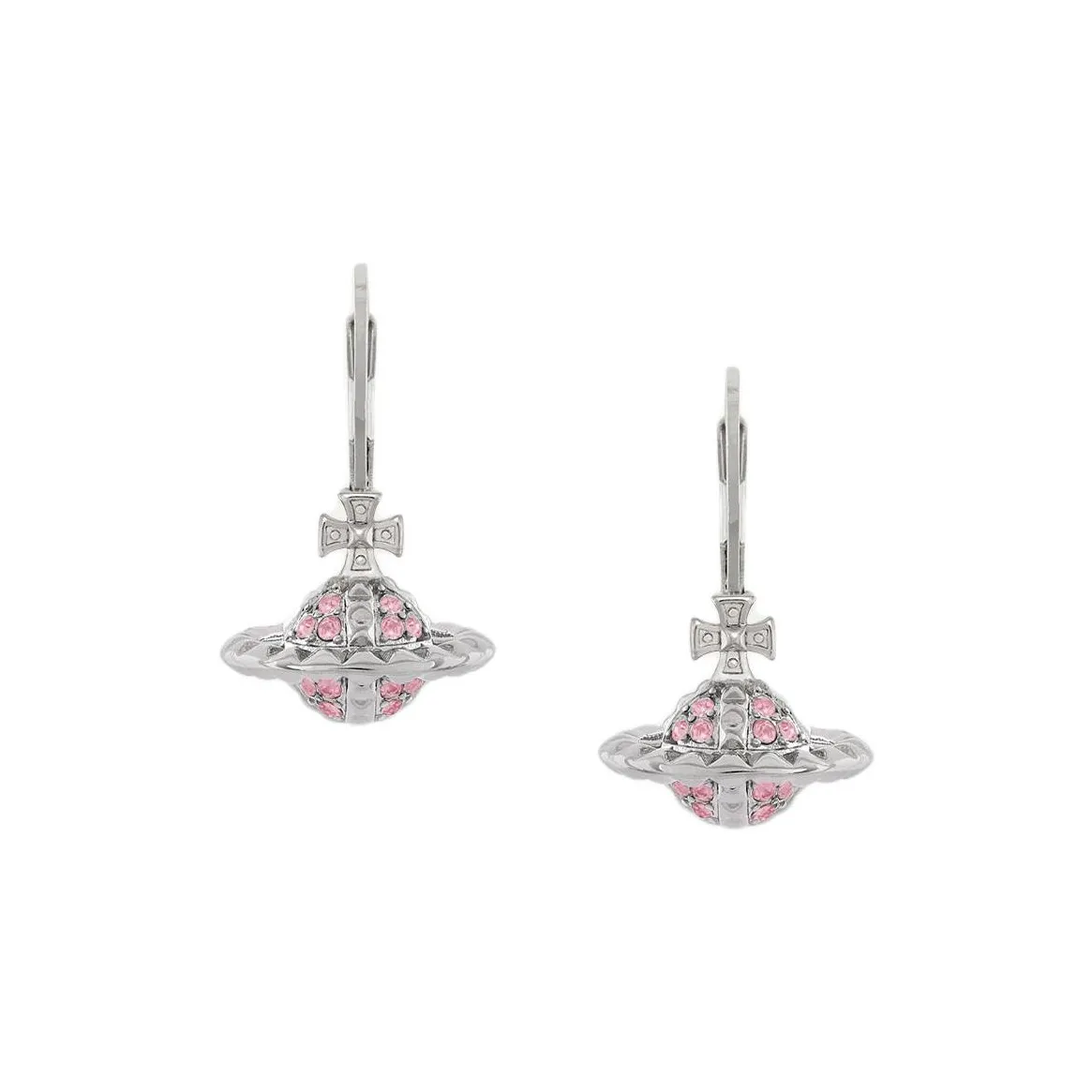 Vivienne Westwood Brass Earrings Женские Platinum Rose Crystal