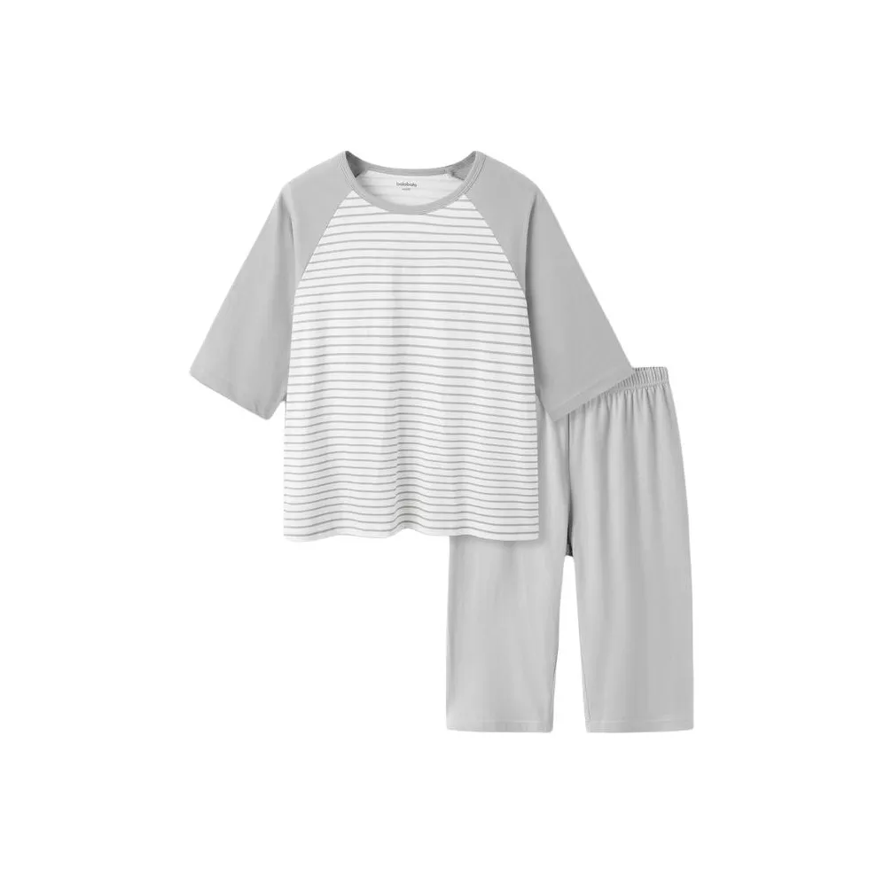 BALABALA Домашняя одежда охлаждающий минималистский стиль полосы верхняя одежда готовая повседневная большой размер наборы одежды унисекс