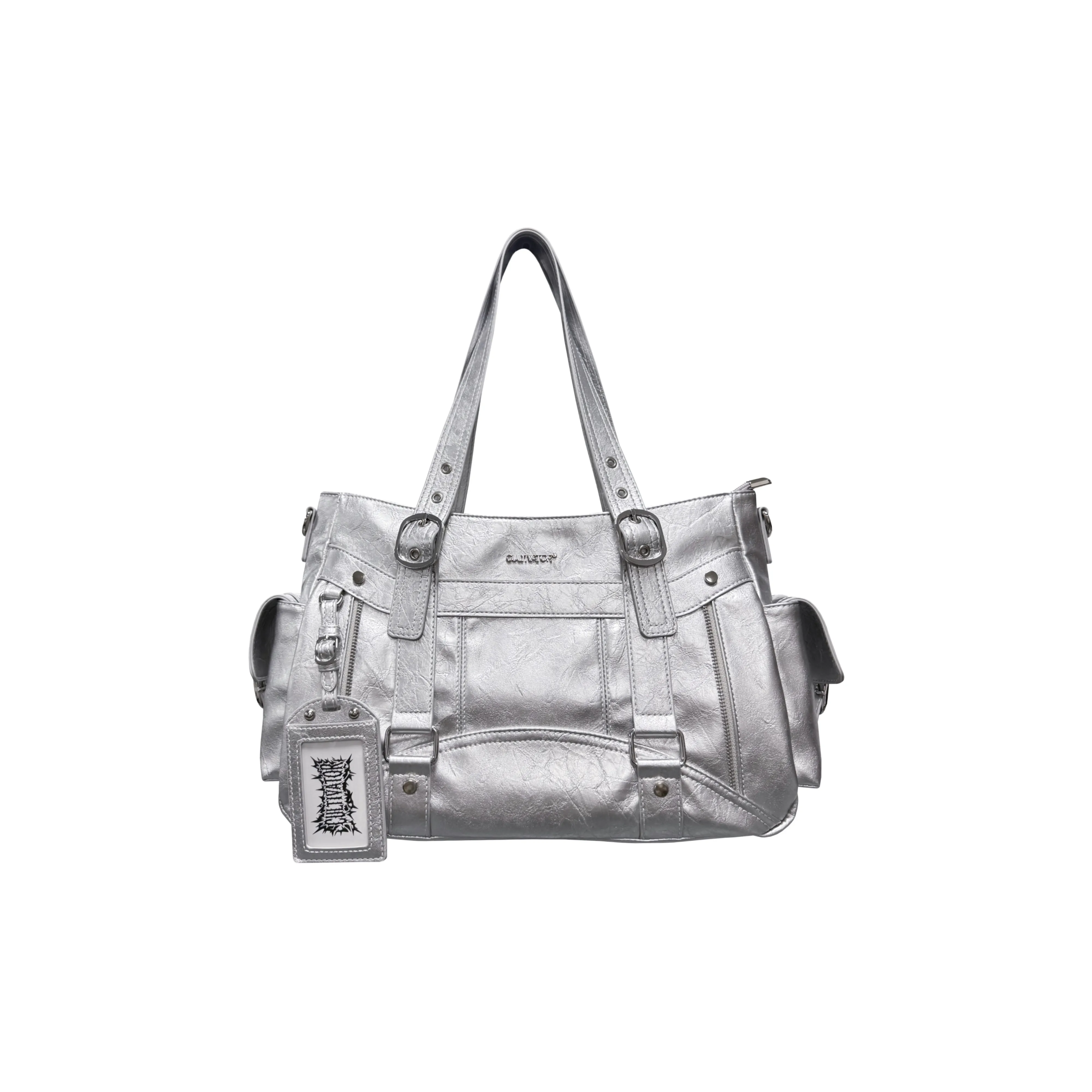 CULTIVATOR ПУ (полиуретан) Портативная сумка через плечо сумка на плечо большая унисекс серебряный бежевый желтый черный