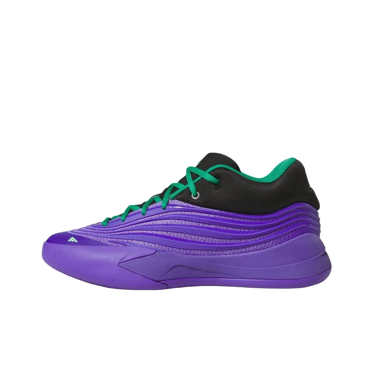 Adidas Dame 10 Slip-Resistant Abrasion-Resistant Low-Top Баскетбольные кроссовки Мужские Фиолетовые Черные