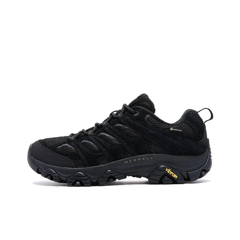 MERRELL MOAB 3 Slip Resistant, Abrasion Resistant, Breathable Low Top Hiking Shoes Men's Black