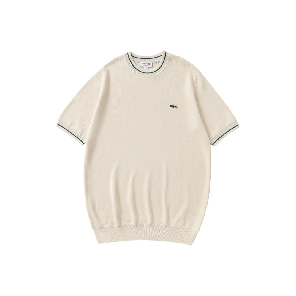 LACOSTE T Shirts Men's Ecru