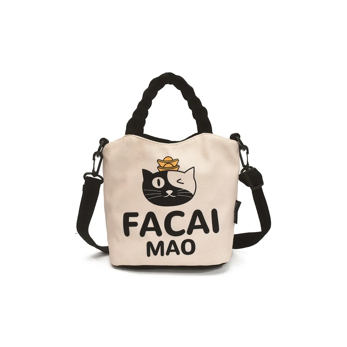 Meow In The Grass Холст Сумка Женская Процветание Кошка Золотая Кошка