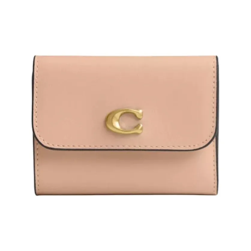 COACH Essential Кожа Кошелек Мини Женский Светло-Коричневый