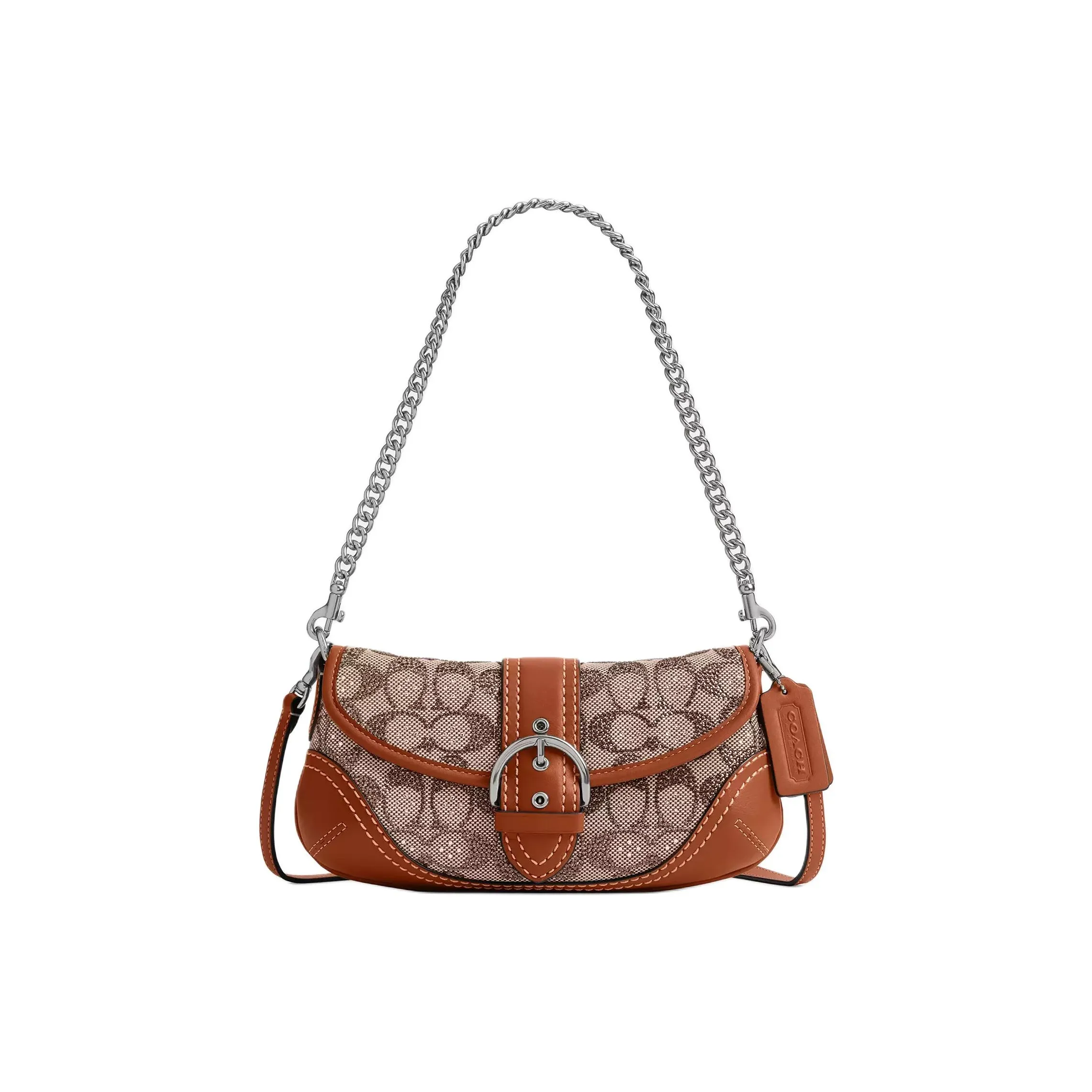 COACH SOHO совместный бренд Кожа Одно плечо Сумка Средний Женский Янтарь