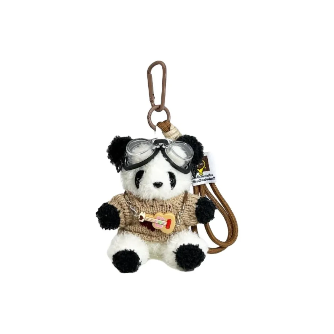 Восьмитонная гитара Rock Elephant Панда Кукла Плюшевая Подвеска 12 см Высота