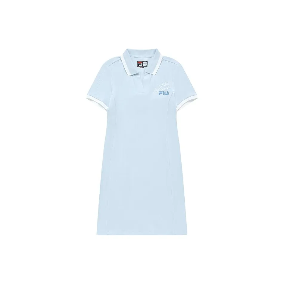 FILA FUSION Короткий рукав Платье Женское Синий