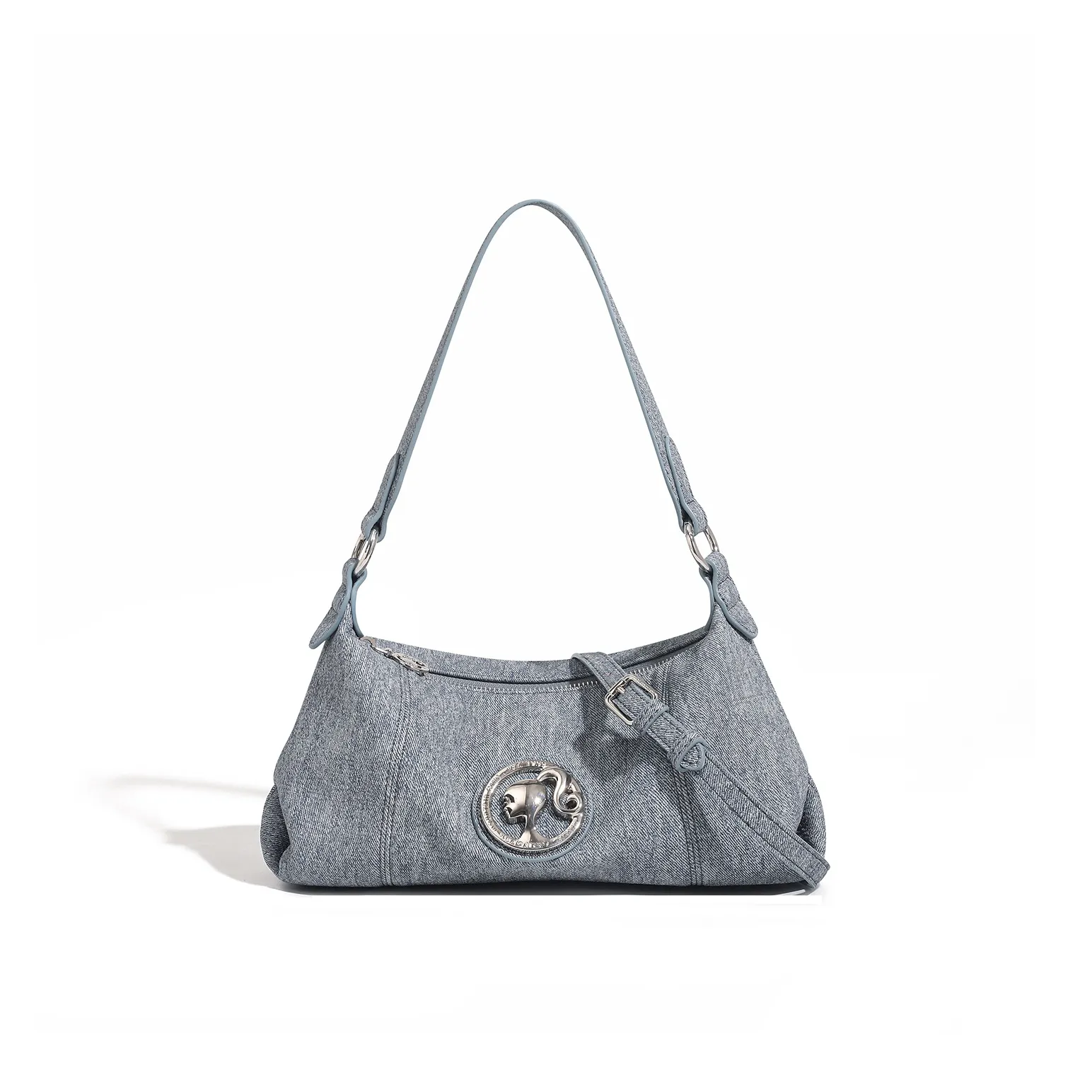 Барби Синтетическая кожа Сумка через плечо сумка через плечо Женская Джинсовый синий