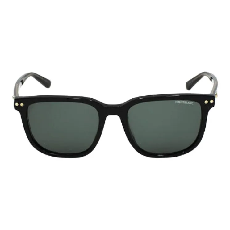 MONTBLANC Пластик Квадратные Солнцезащитные очки Мужские Черные