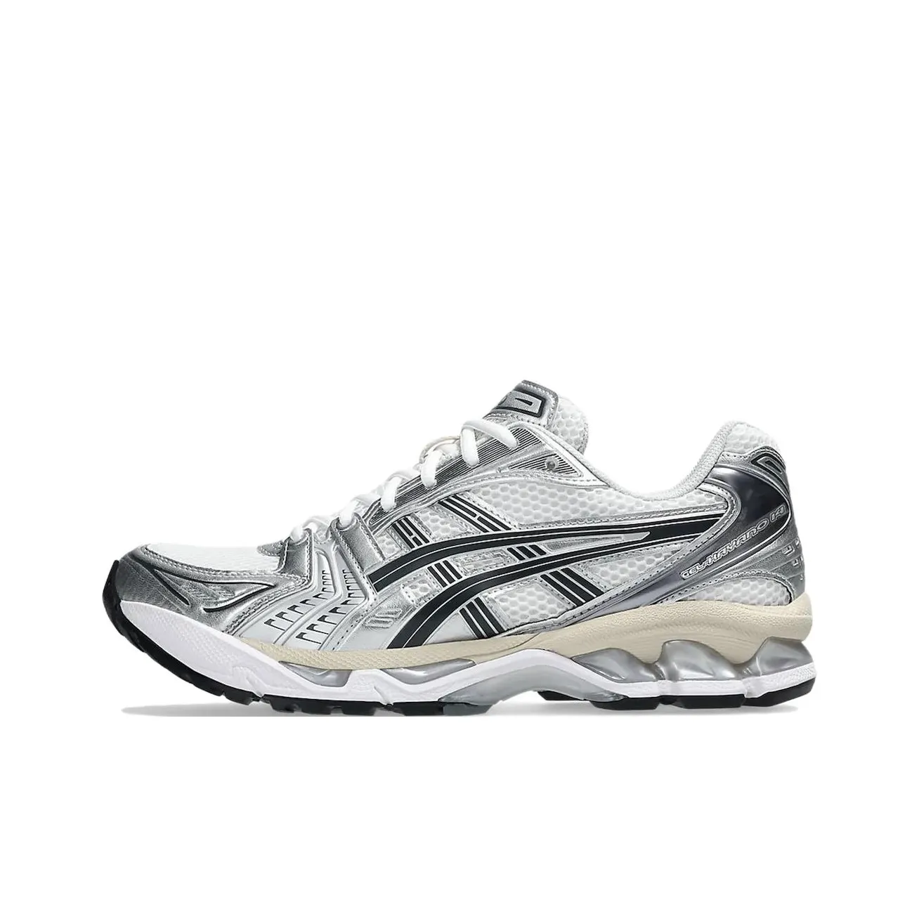 Asics Gel Kayano 14 Low Top Casual Running Shoes Unisex Silver White