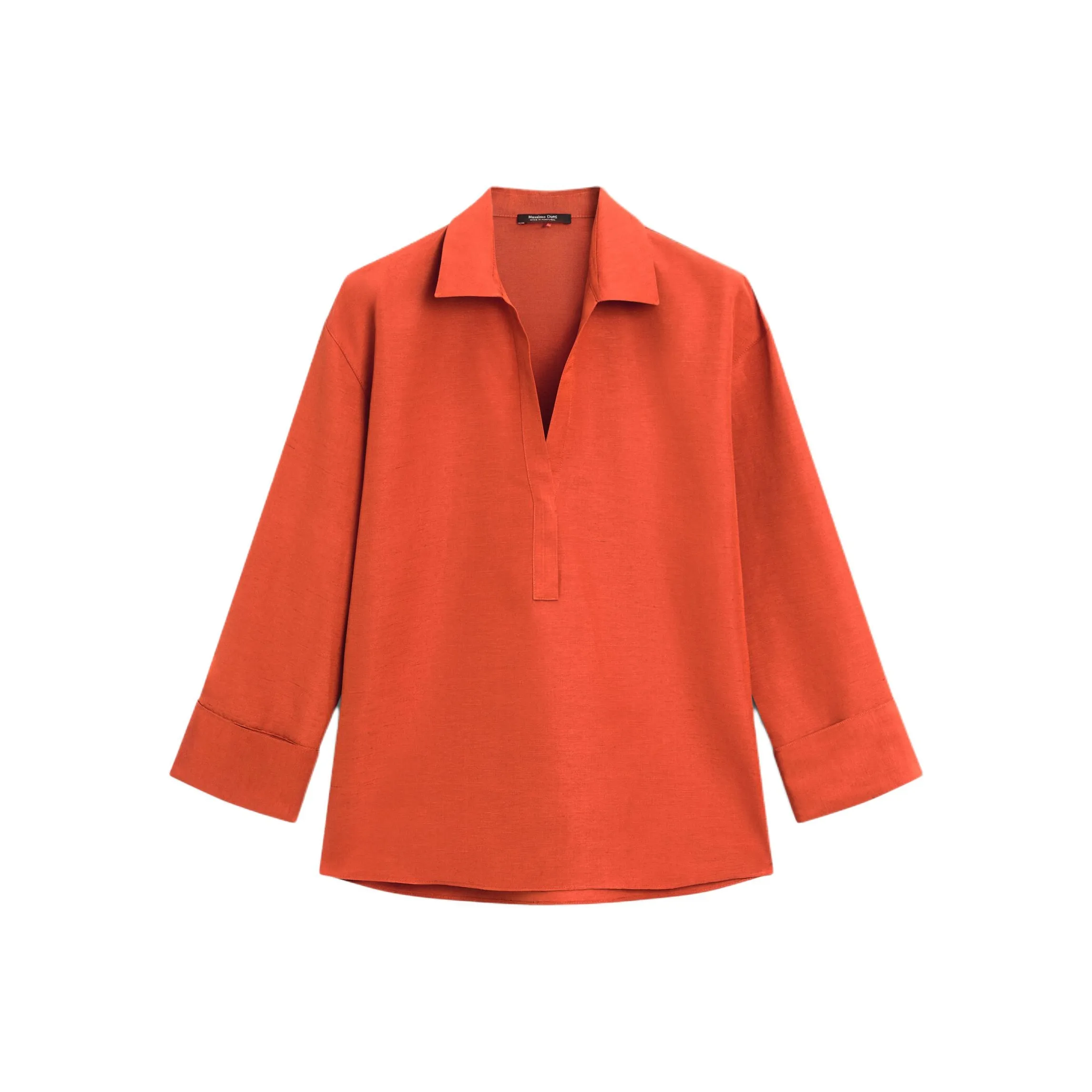 Massimo Dutti Оранжево-красные Женские Рубашки