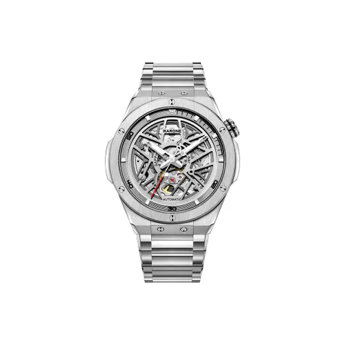 RARONE Механический Movement Мужские Часы Little Twin Stars Collection 44 мм с вырезом Cut