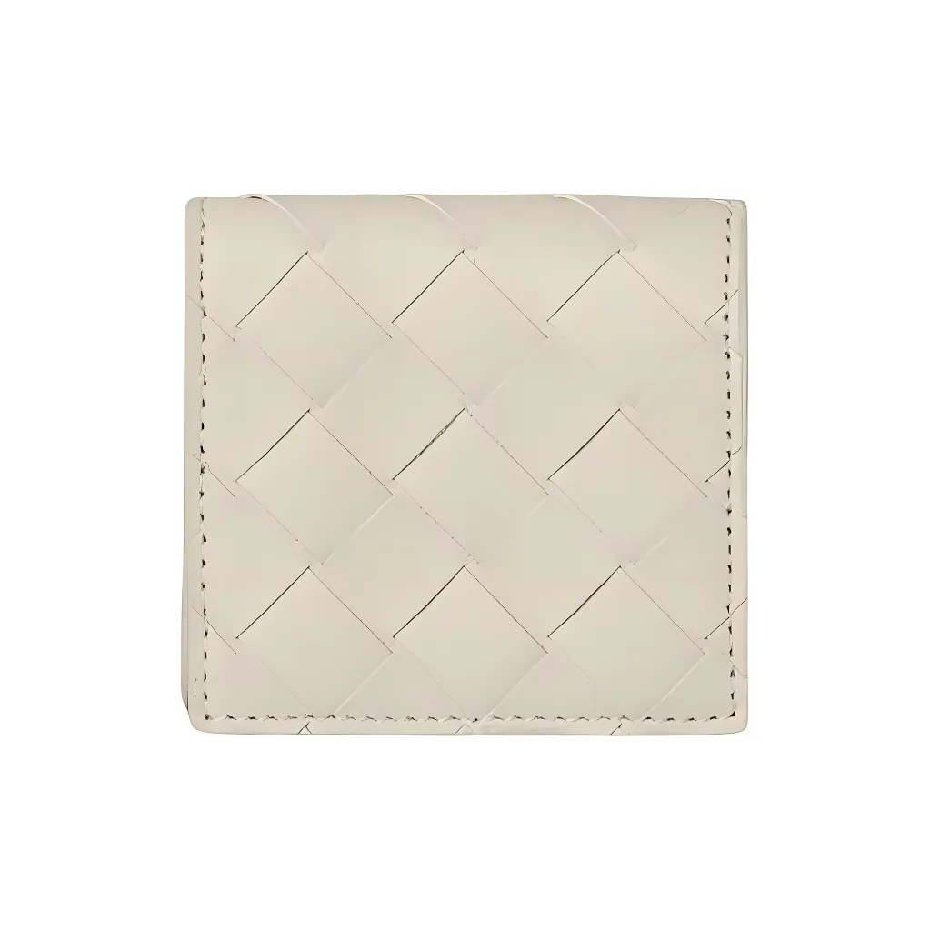 Bottega Veneta Leather Coin Purse Men's White