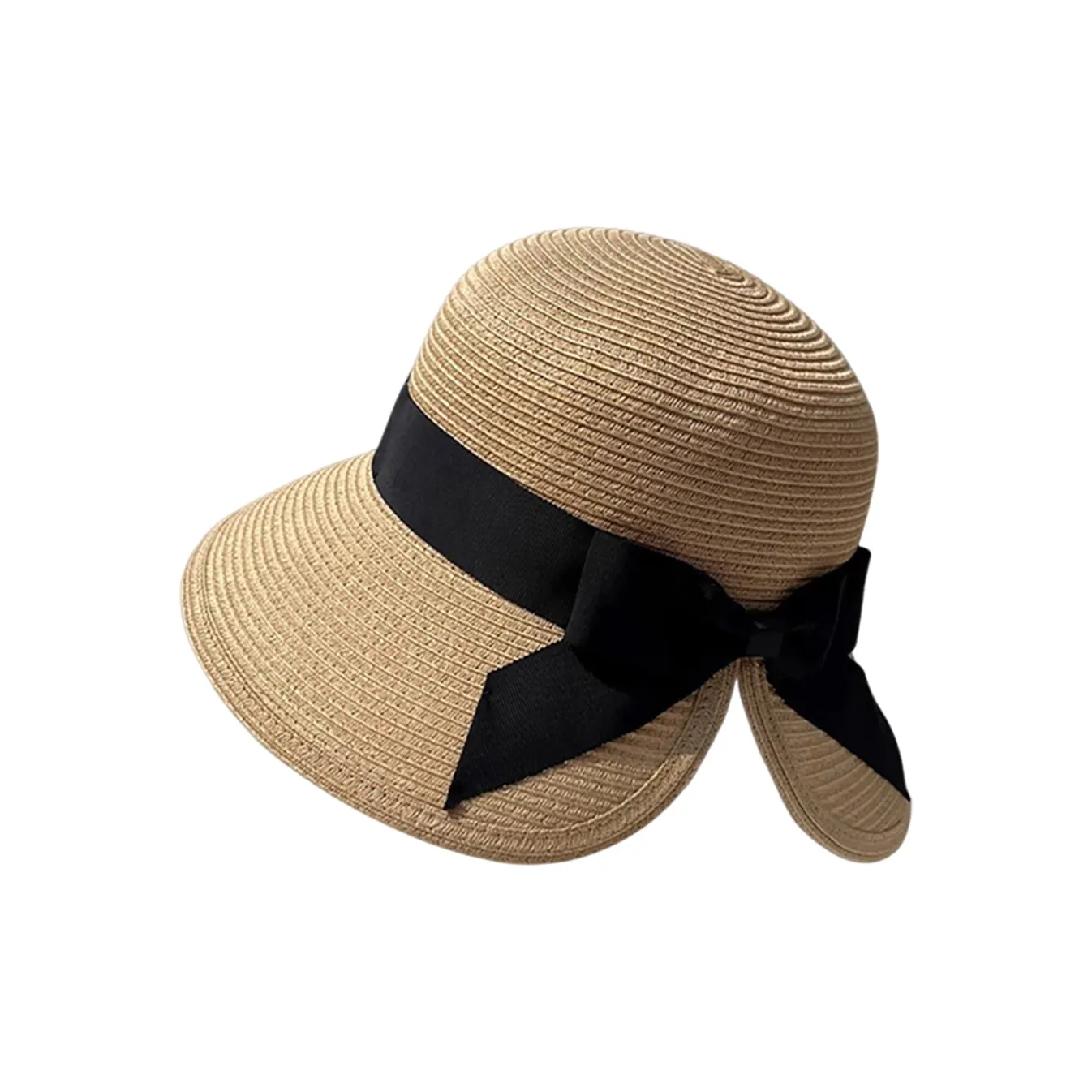 VINEY Соломенная плетеная шляпа с защитой от солнца женская