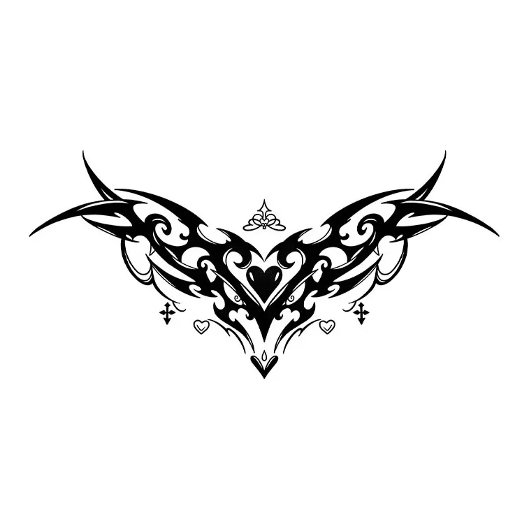 XNTX Бабочка Tattoo Водонепроницаемый Грудь And Грудь Передняя часть Длинный Сдерживающий Грудь Цветочный Сексуальный COVER Узел Травяной