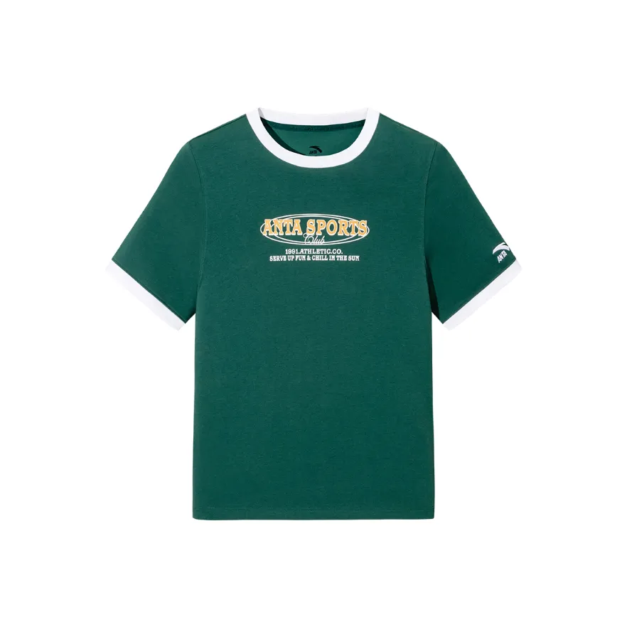 ANTA Life Collection T-рубашка Женская Sparse Лесной зеленый Белая снежинка