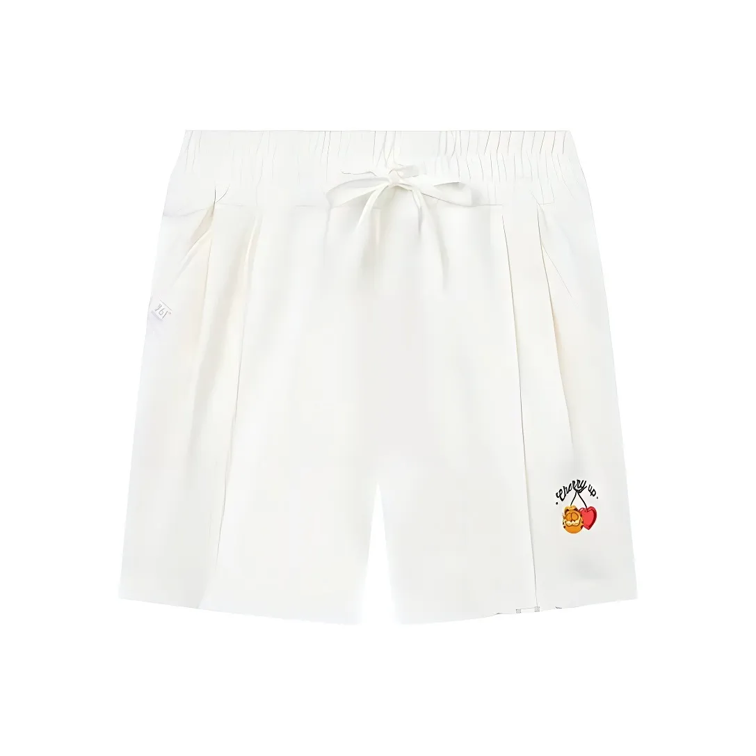 361° x Garfield Collaboration Sports Life Collection Спортивные шорты Женские Перьевой белый