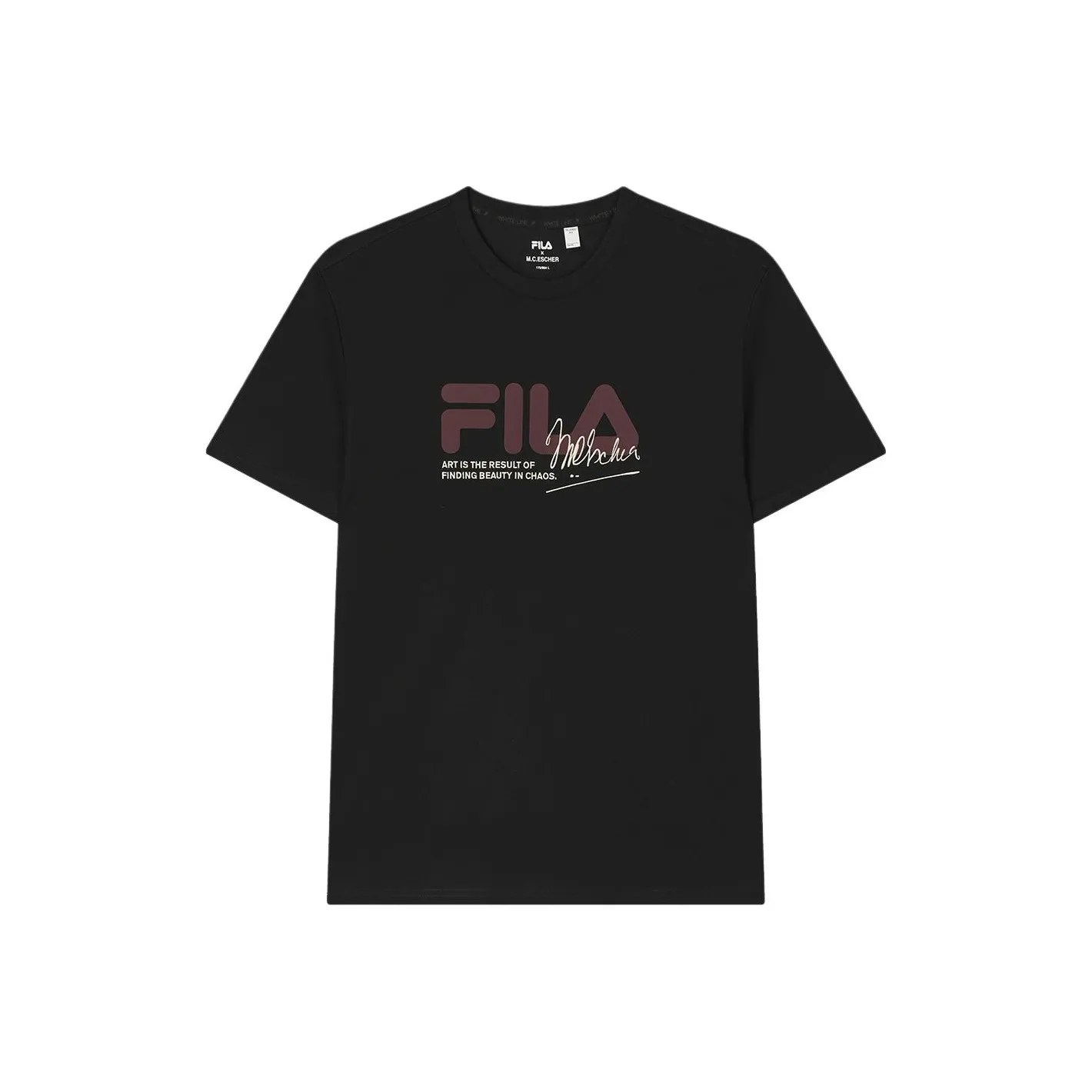 FILA x M.C.ESCHER Heritage SS25 T-Shirt Мужская Глубокий Черный