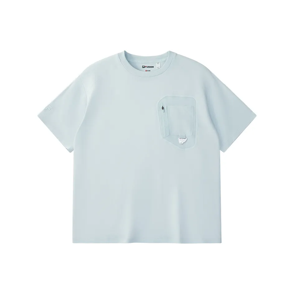 FILA FUSION T Рубашка Мужская Светло-Белая Синяя