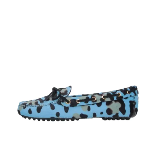 Car Shoe Лоферы на резиновой подошве, синие, женские