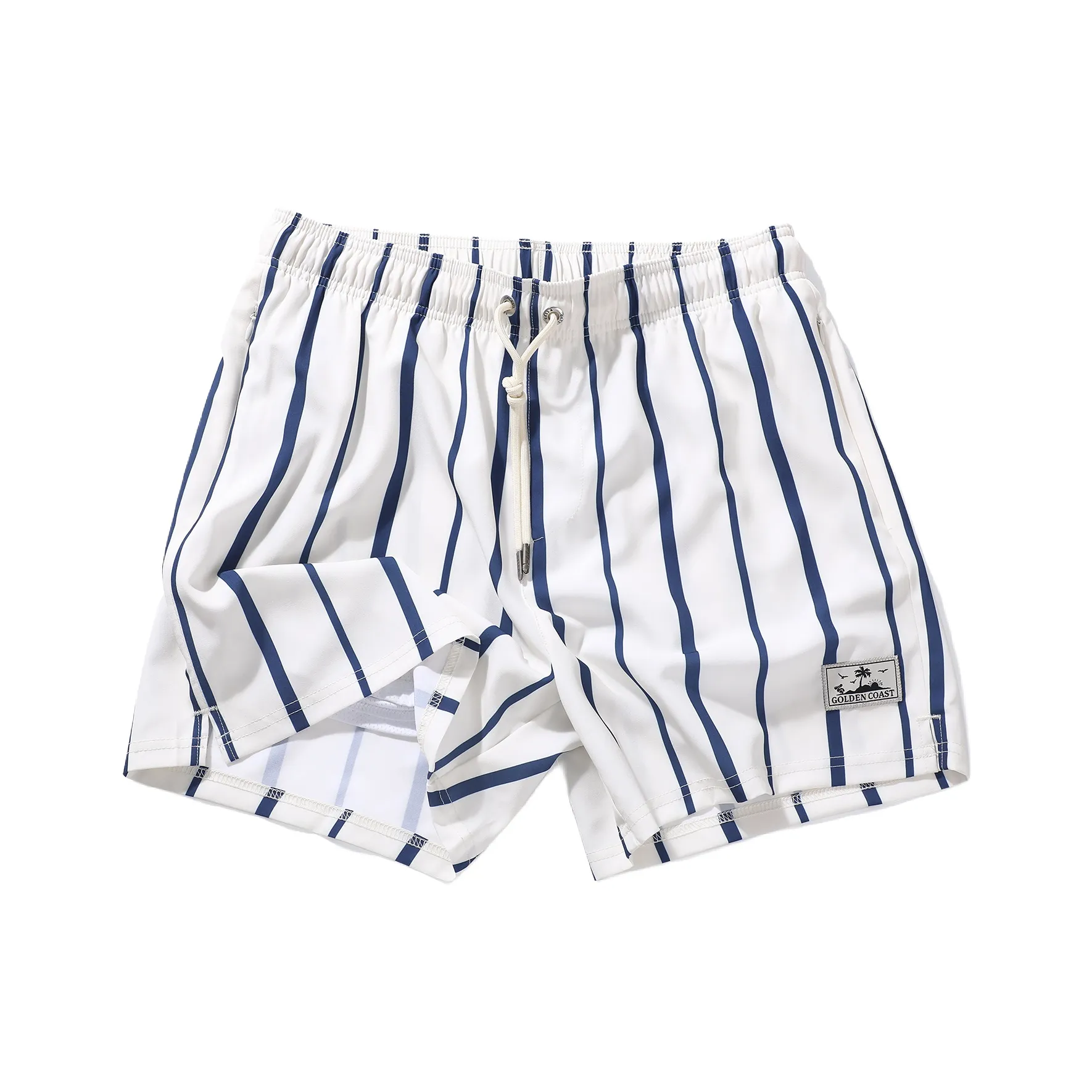 GAILANG Бежевый Полосы Мужские Пляжные Шорты