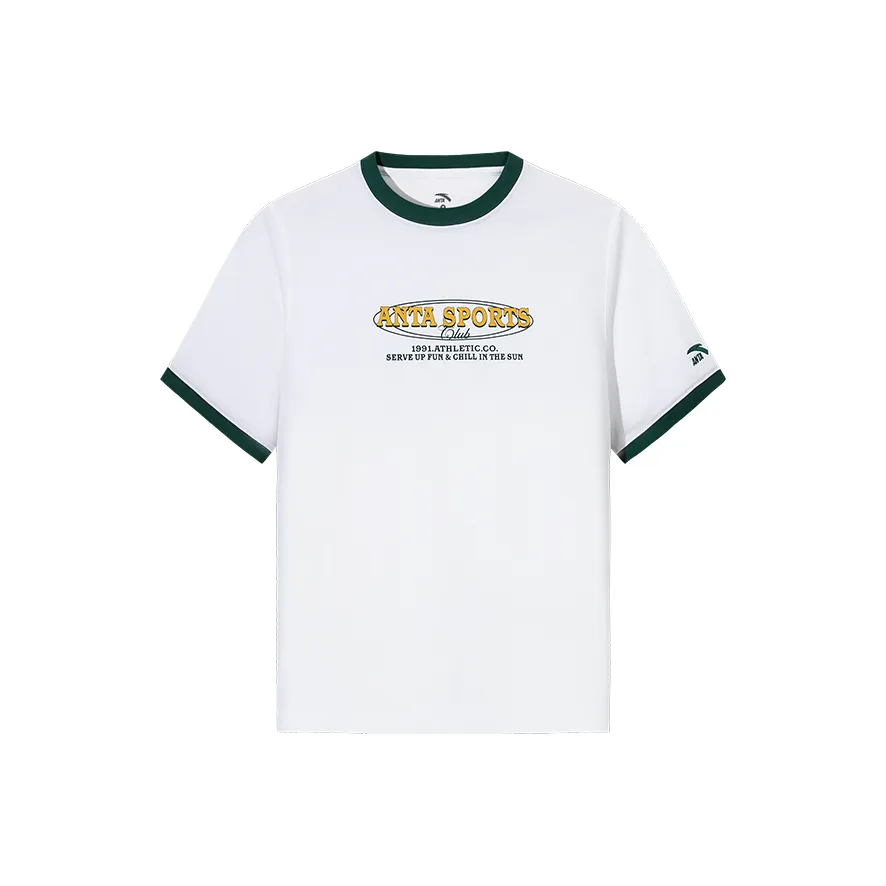 ANTA Life Collection T-рубашка Женская Белая Снежинка Слышный Лесной Зеленый