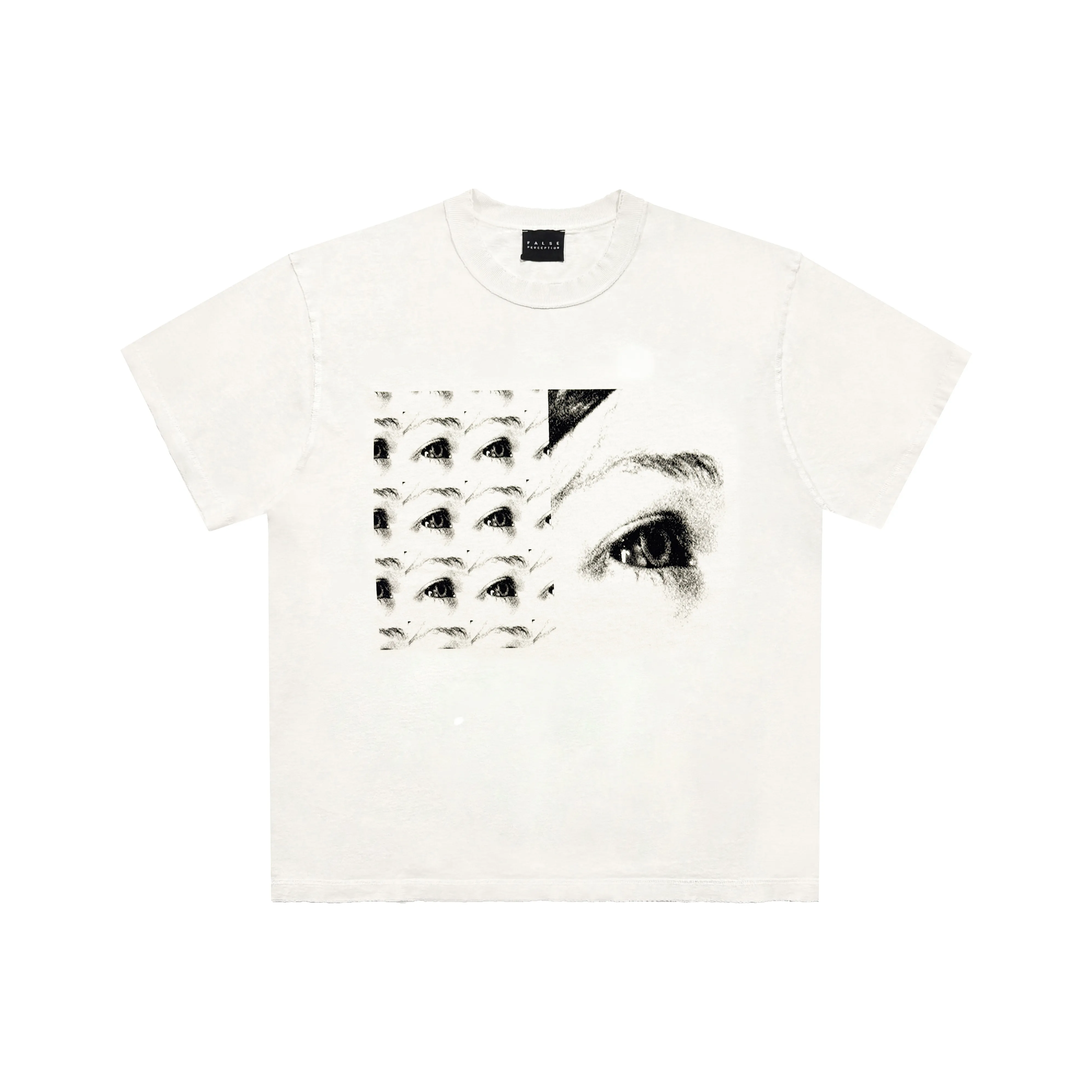 False Perception Короткий рукав T-рубашки унисекс состаренный белый