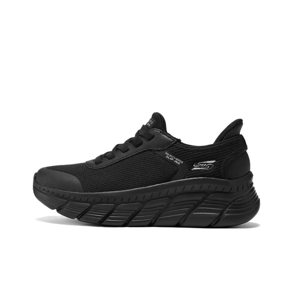 Skechers BOBS B FLEX HI Устойчивый к истиранию Низкий Топ Повседневная обувь Женская Черная