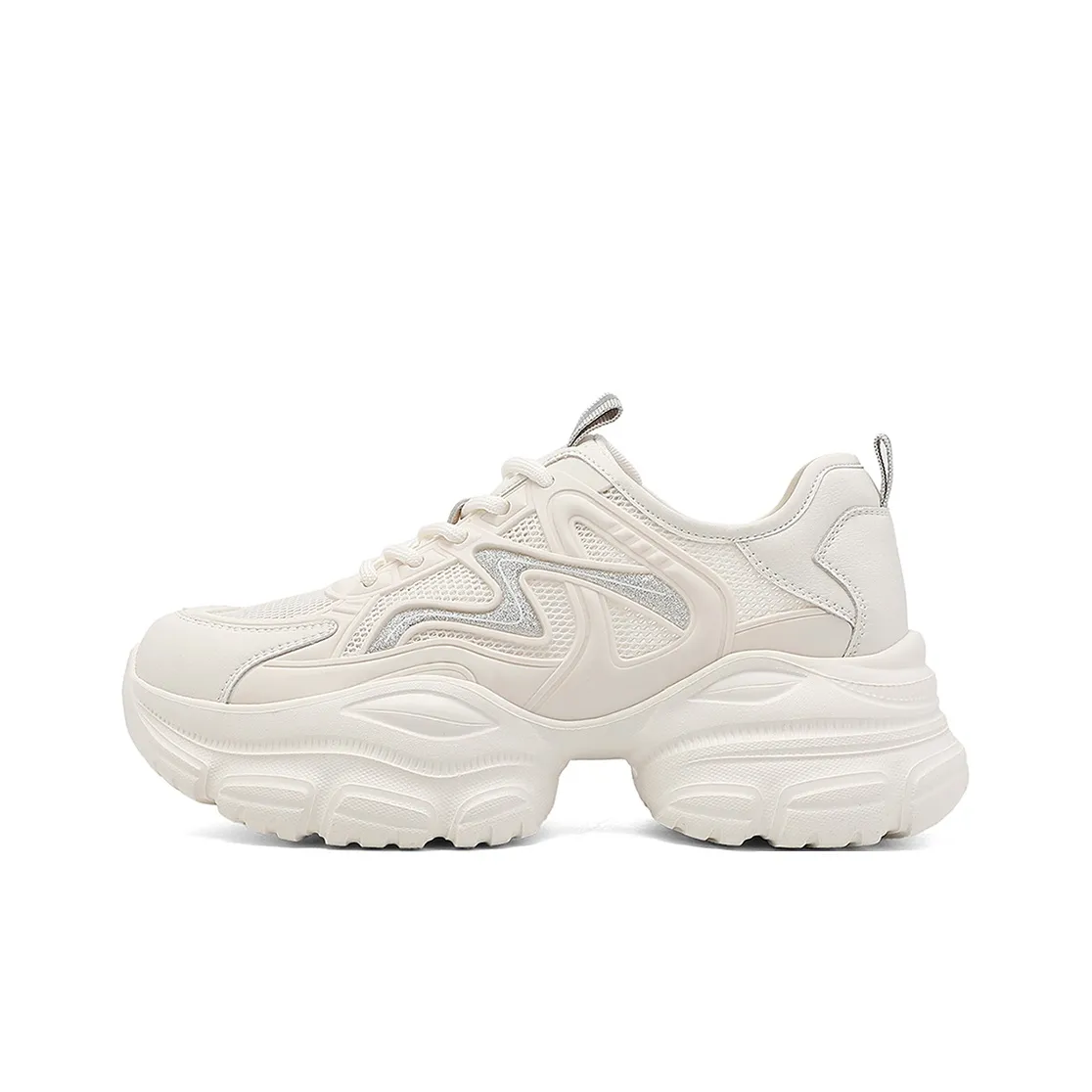 RED DRAGONFLY Низкий топ массивные кроссовки женские бежевый серебристый