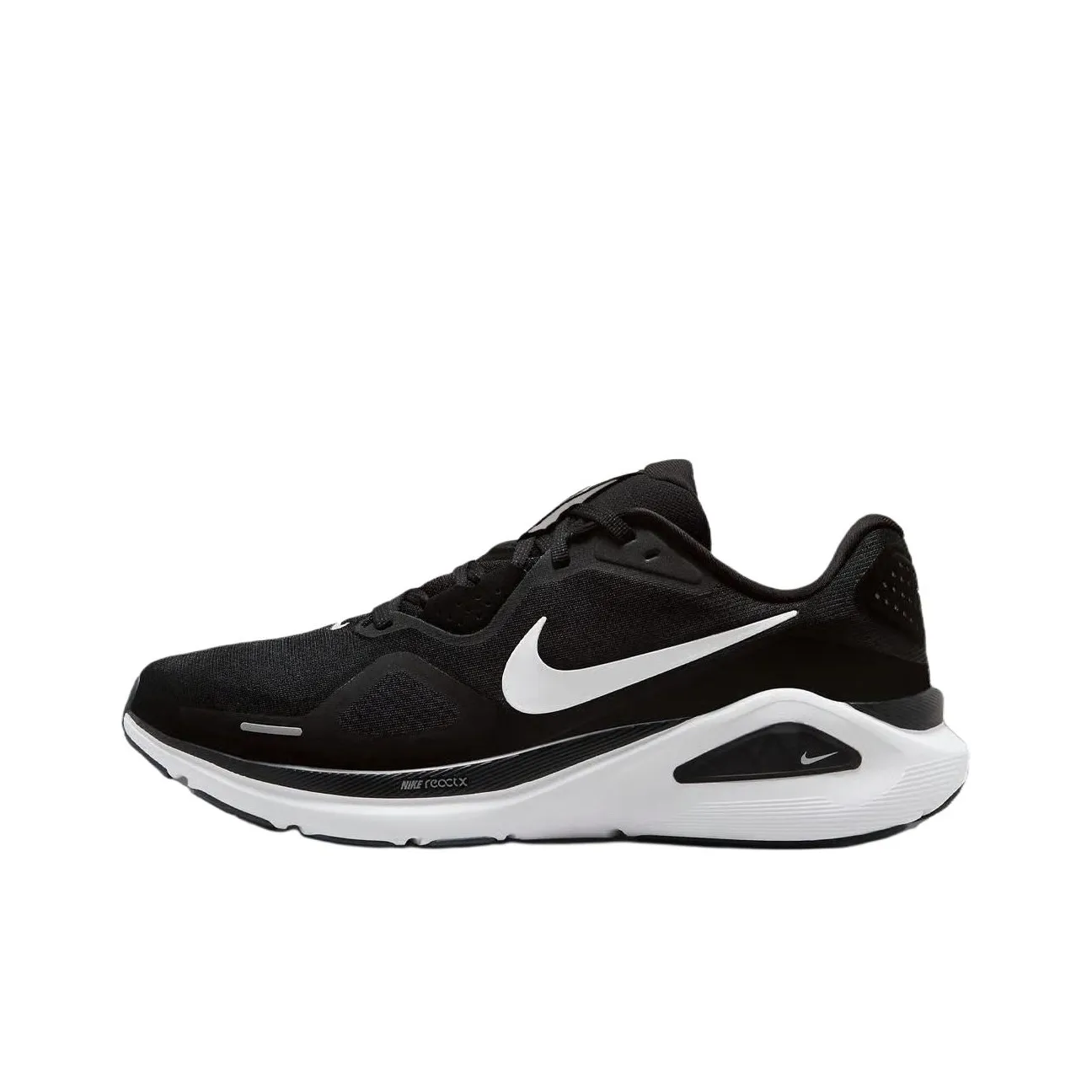 Nike Zoom Structure 26 Противоскользящие Устойчивые к истиранию Низкий Топ Беговые кроссовки Мужские Черный Белый