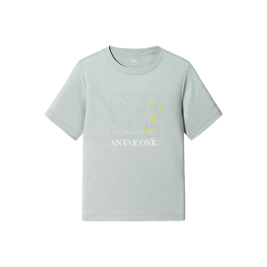 Anta Life Collection T Shirt Women's Refreshing Blue