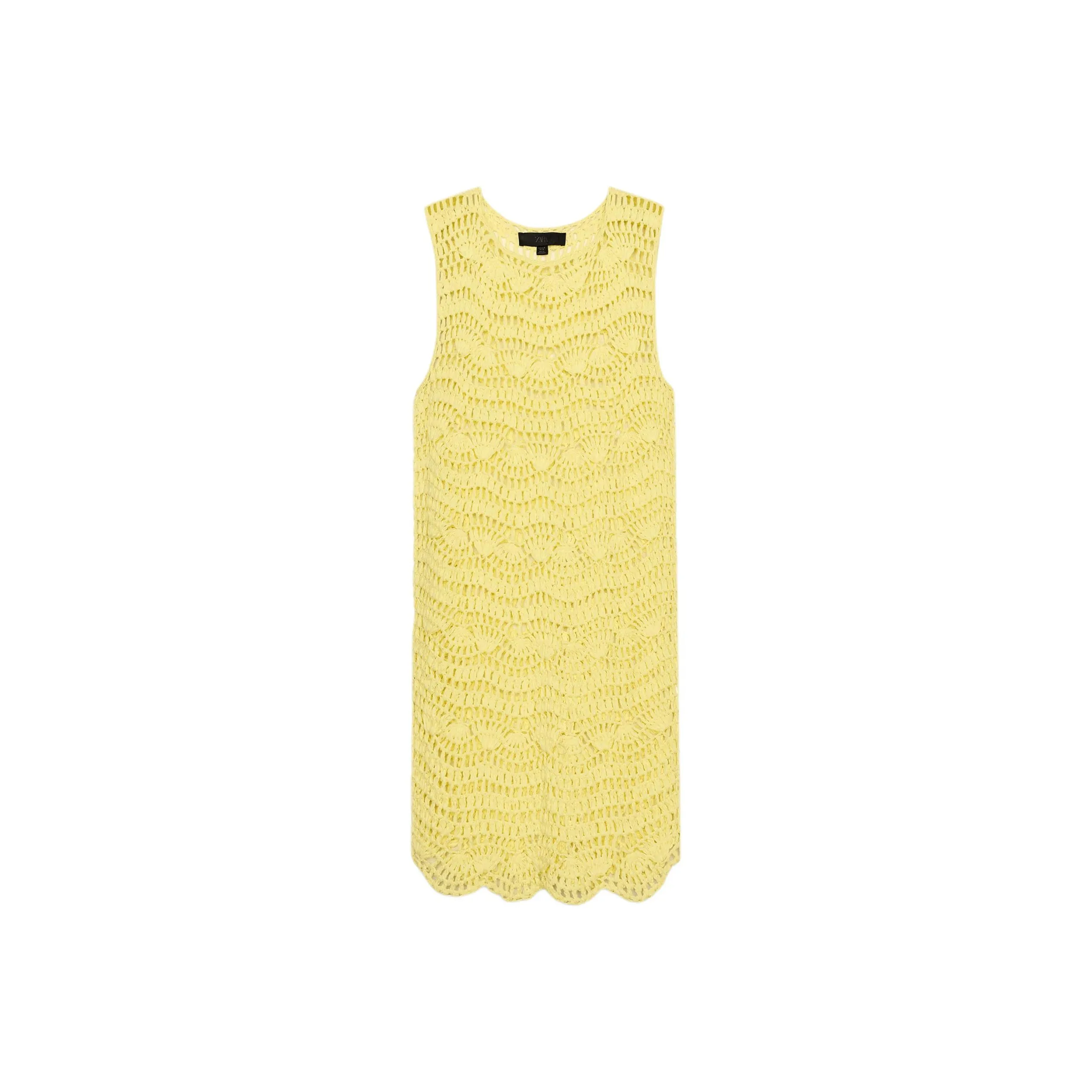 ZARA Sleeveless Dresses Women's Yellow