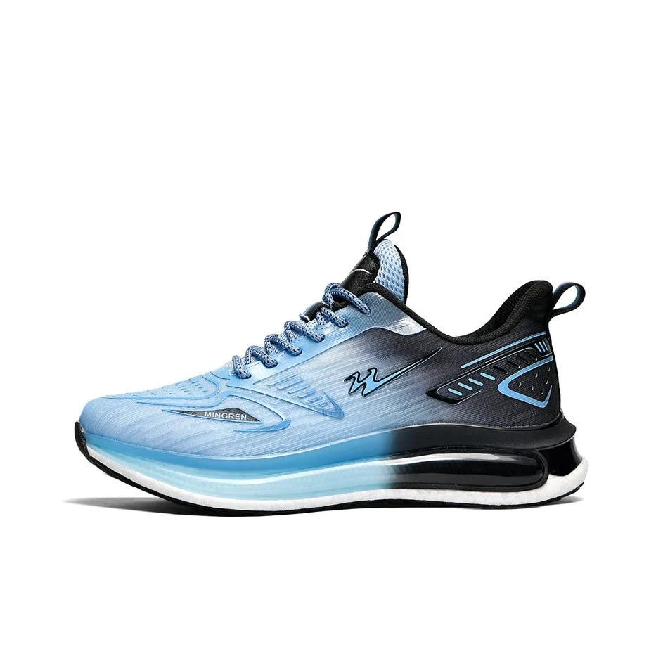 Binary Амортизация Oтскок Легкий Дышащий Противоскользящий Низкий Топ Беговые кроссовки Унисекс Ледяной синий
