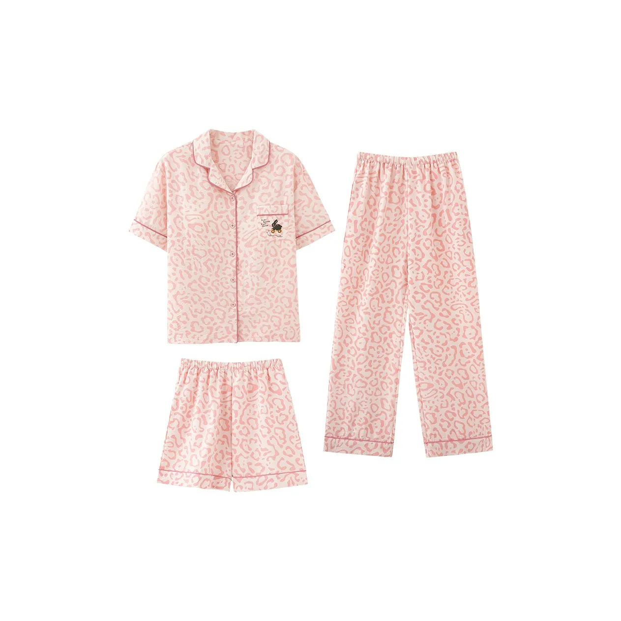 Карта Персик Женские Пижамные Комплекты