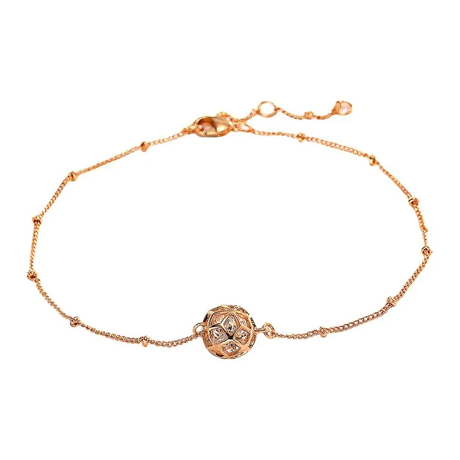 DAIRUO Медные браслеты на щиколотку для женщин