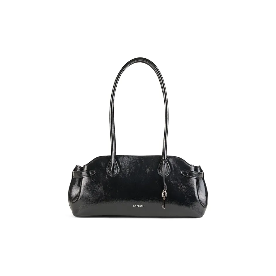 La Festin Сумка из крупнозернистой текстуры коровьей кожи бейдж плечо средний размер женский многоцветный