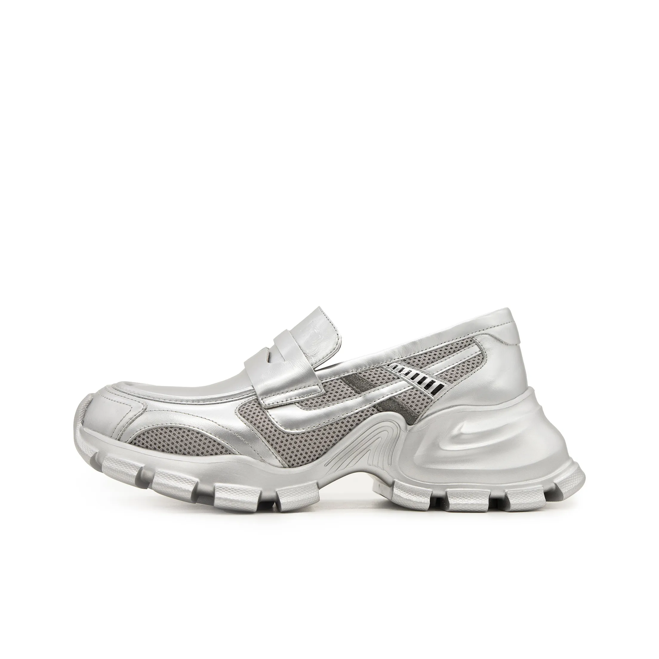 FED Лоферы Серебряные Женские