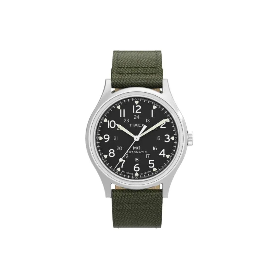 TIMEX Wrist Watch Automatic Mechanical Movement Nylon Strap 40mm Black Dial Men's Watches