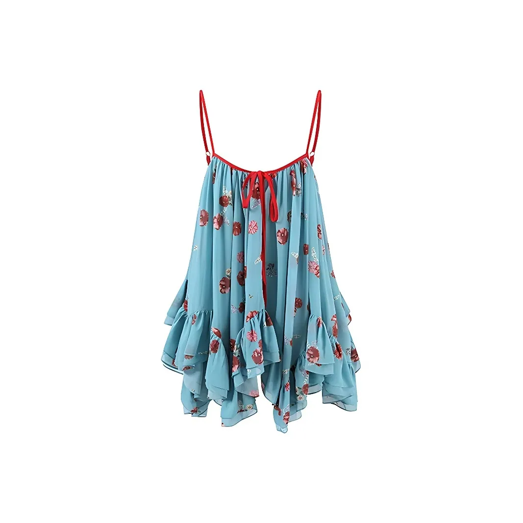 MTHE Голубой цветок Женские Слиплатья