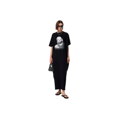 MEFUR Black Женские Короткие Платья с Рукавами
