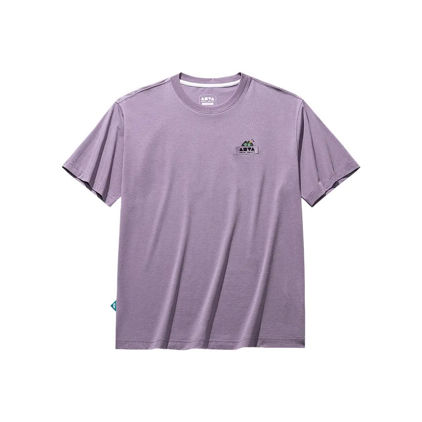 ANTA Life Collection T-Shirt Мужской Шелковый Серый Фиолетовый