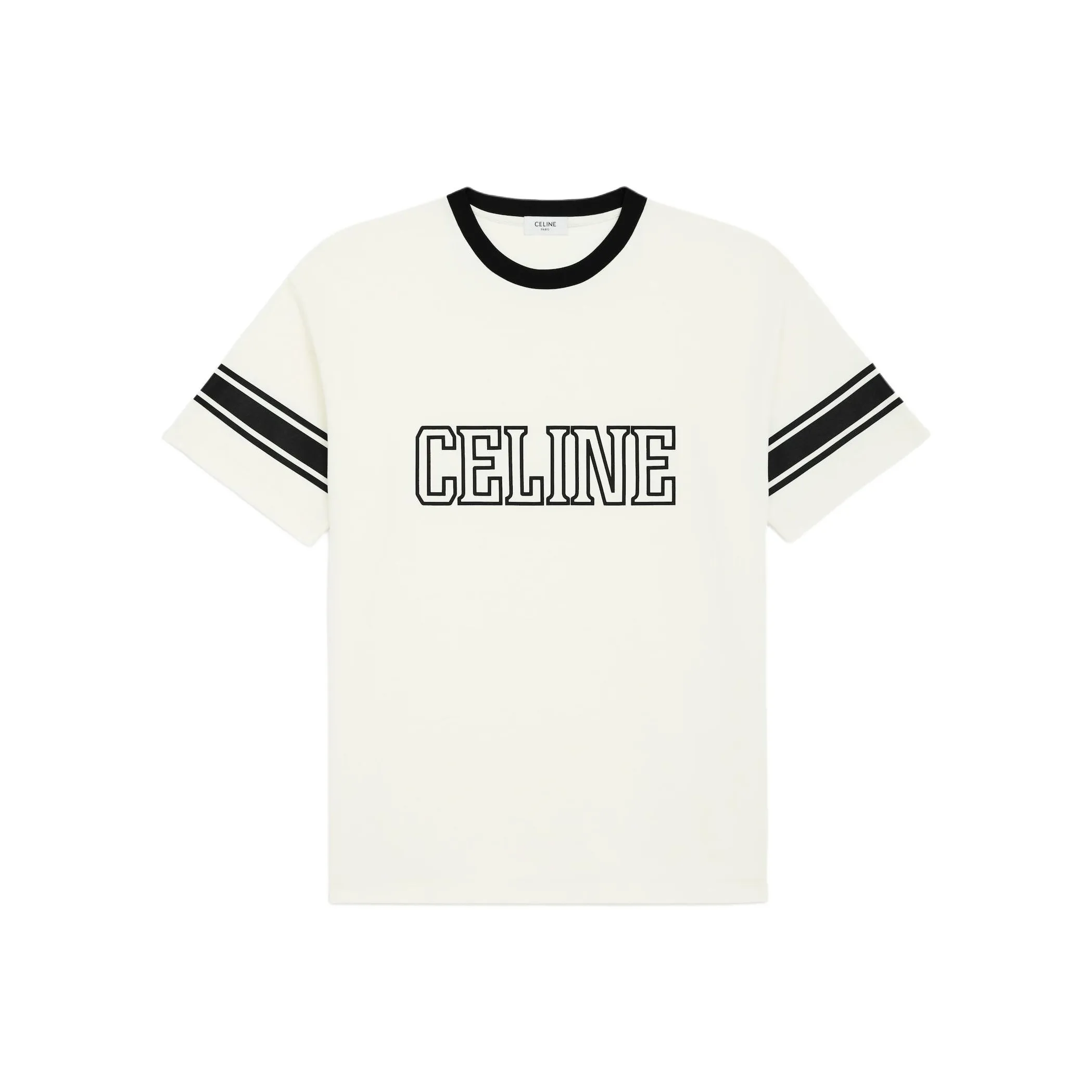 Celine Черный/Белый Мужские T-рубашки