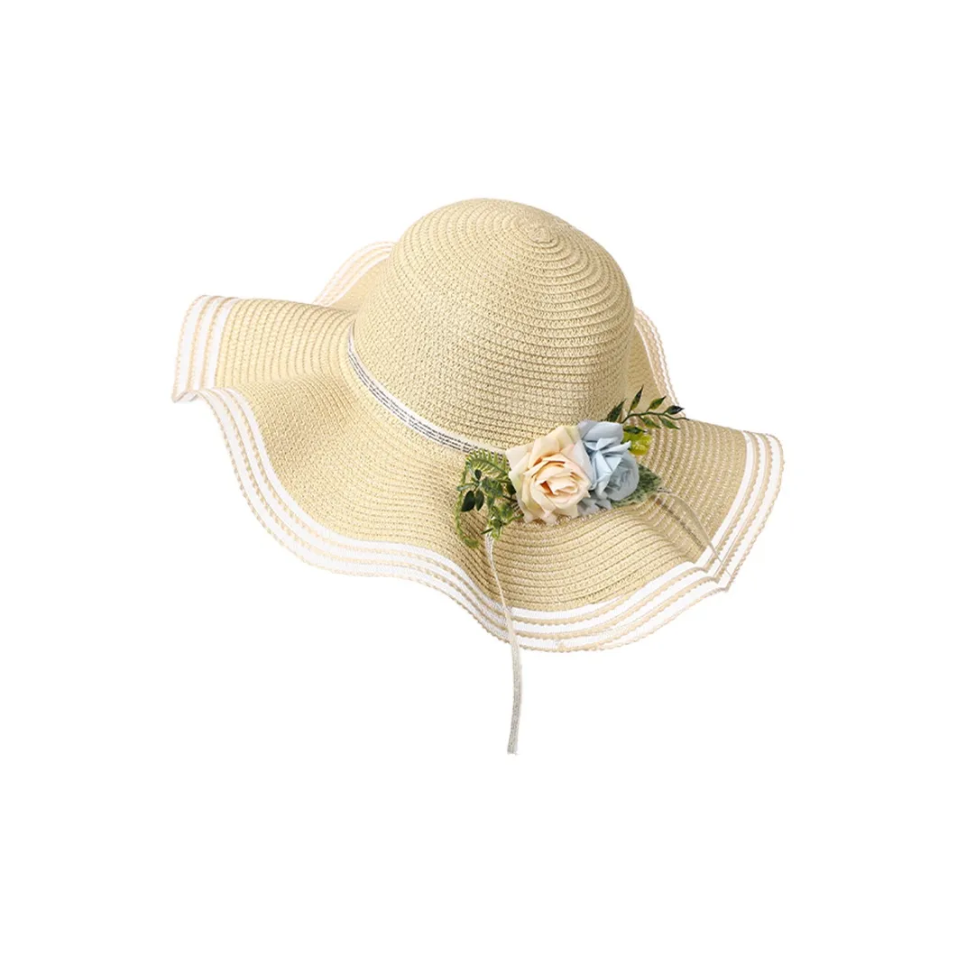 ZANC Соломенная плетеная шляпа с защитой от солнца Унисекс