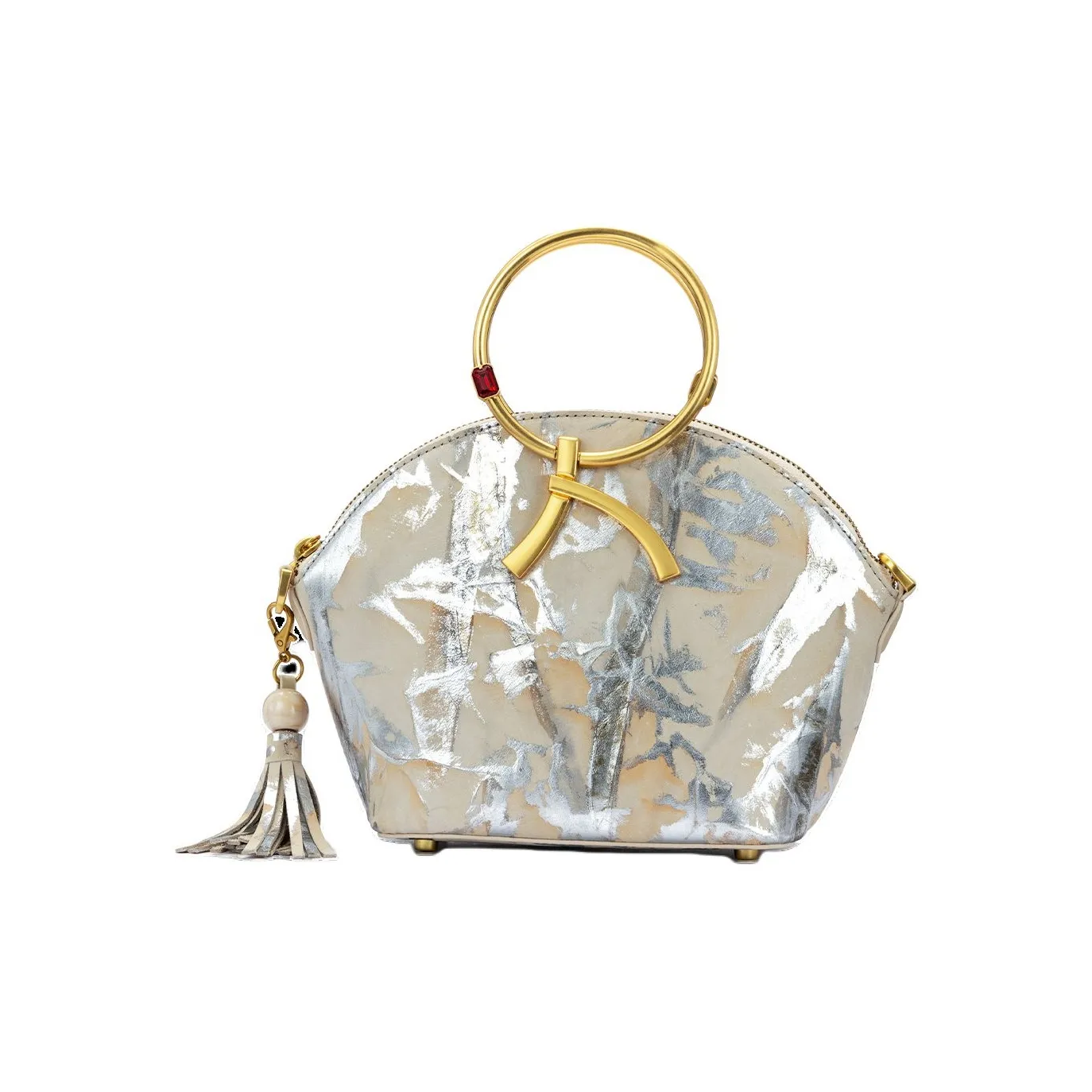 Roberta Di Camerino Сумка из коровьей кожи купольная сумка сумка через плечо женская элегантная сумка золото серебристый