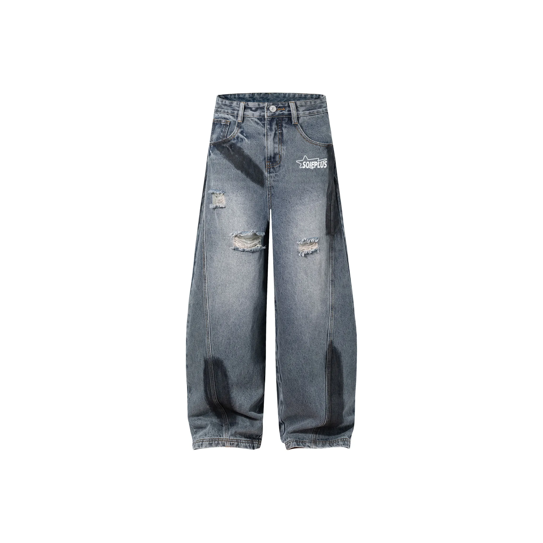 SOIE Джинсы унисекс с цветовым блокированием