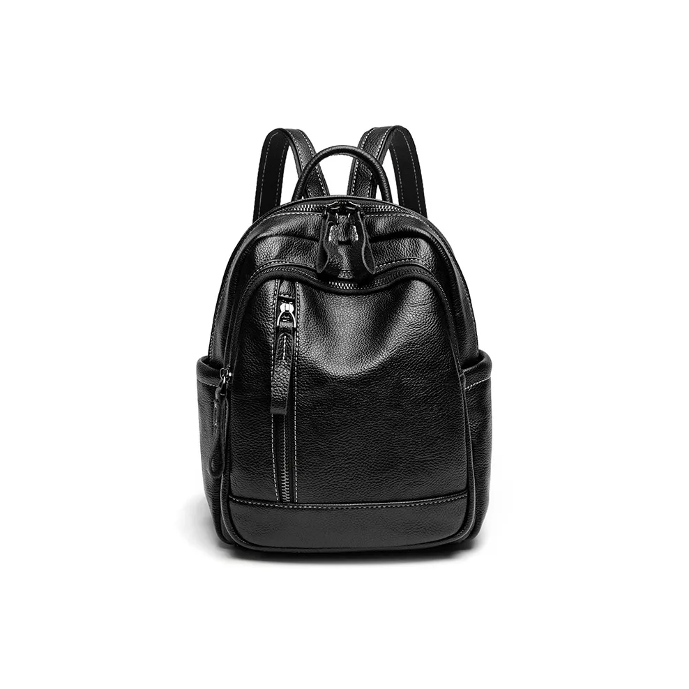 VANDEE Микрофибра с Коровьей Кожей Рюкзак Дорожная Сумка Маленькая Женская Черная